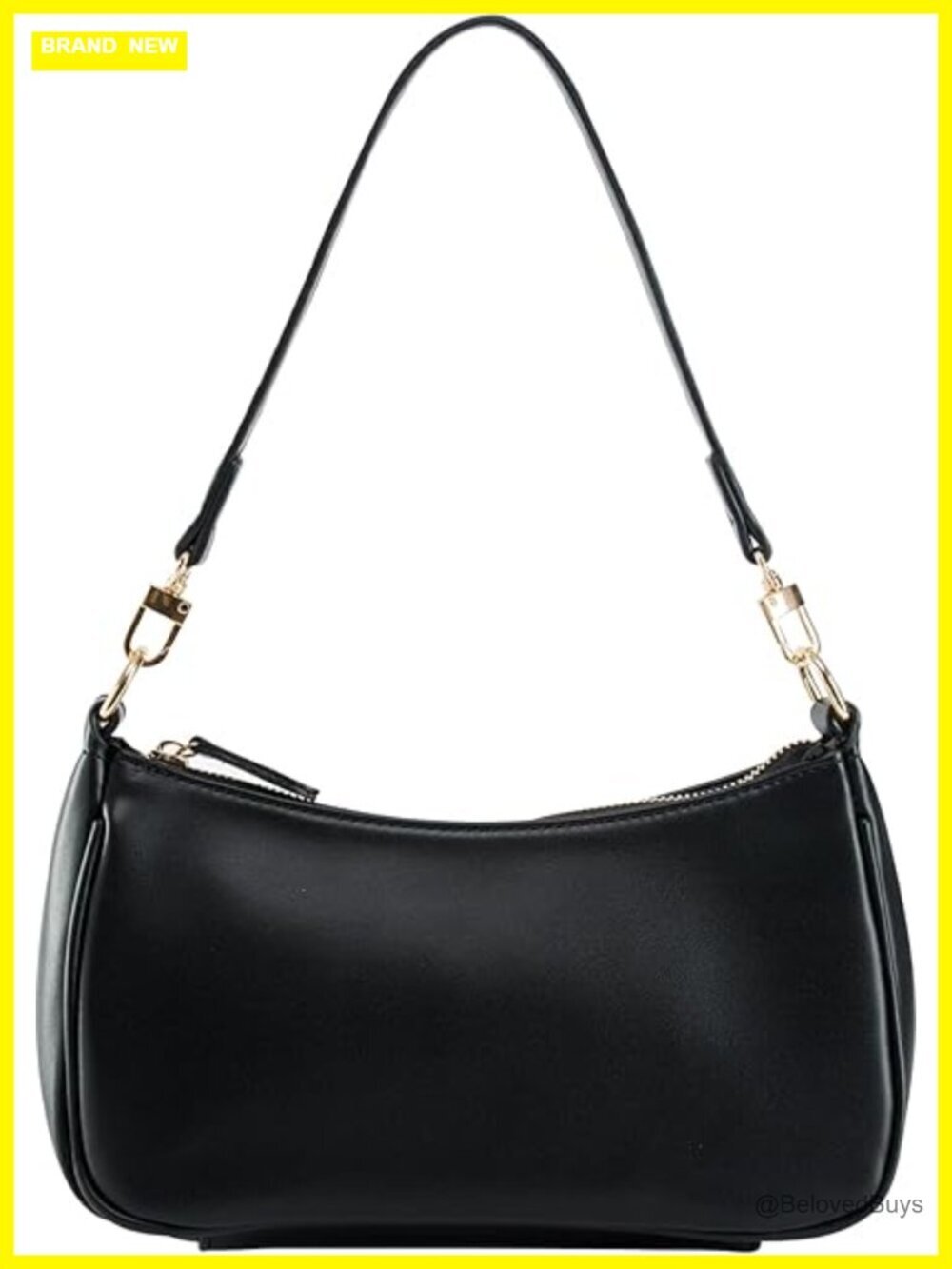 PU Leather Shoulder Bag with 2 Removable Straps Crossbody Clutch Tote Handbag
